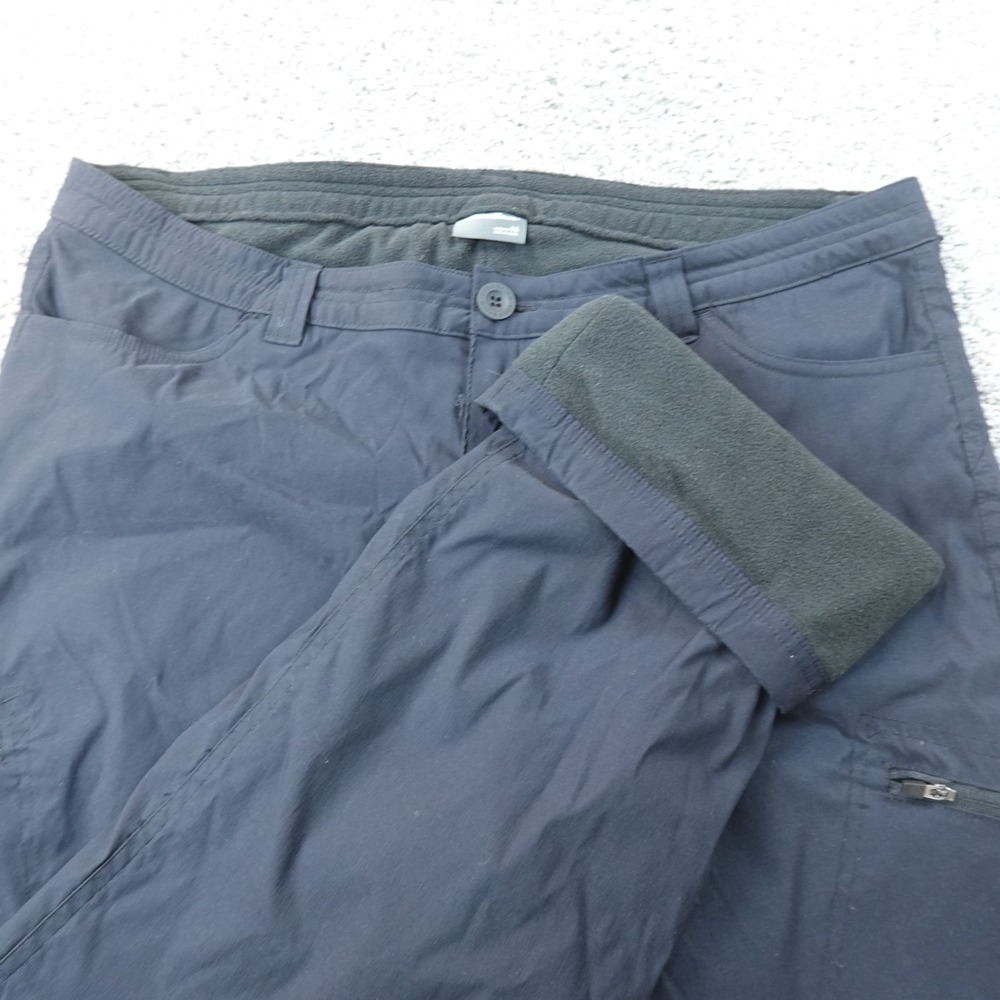 Eddie Bauer Pants Womens 14 Blue Cargo Fleece Lined Hiking Outdoor Stretch Trail